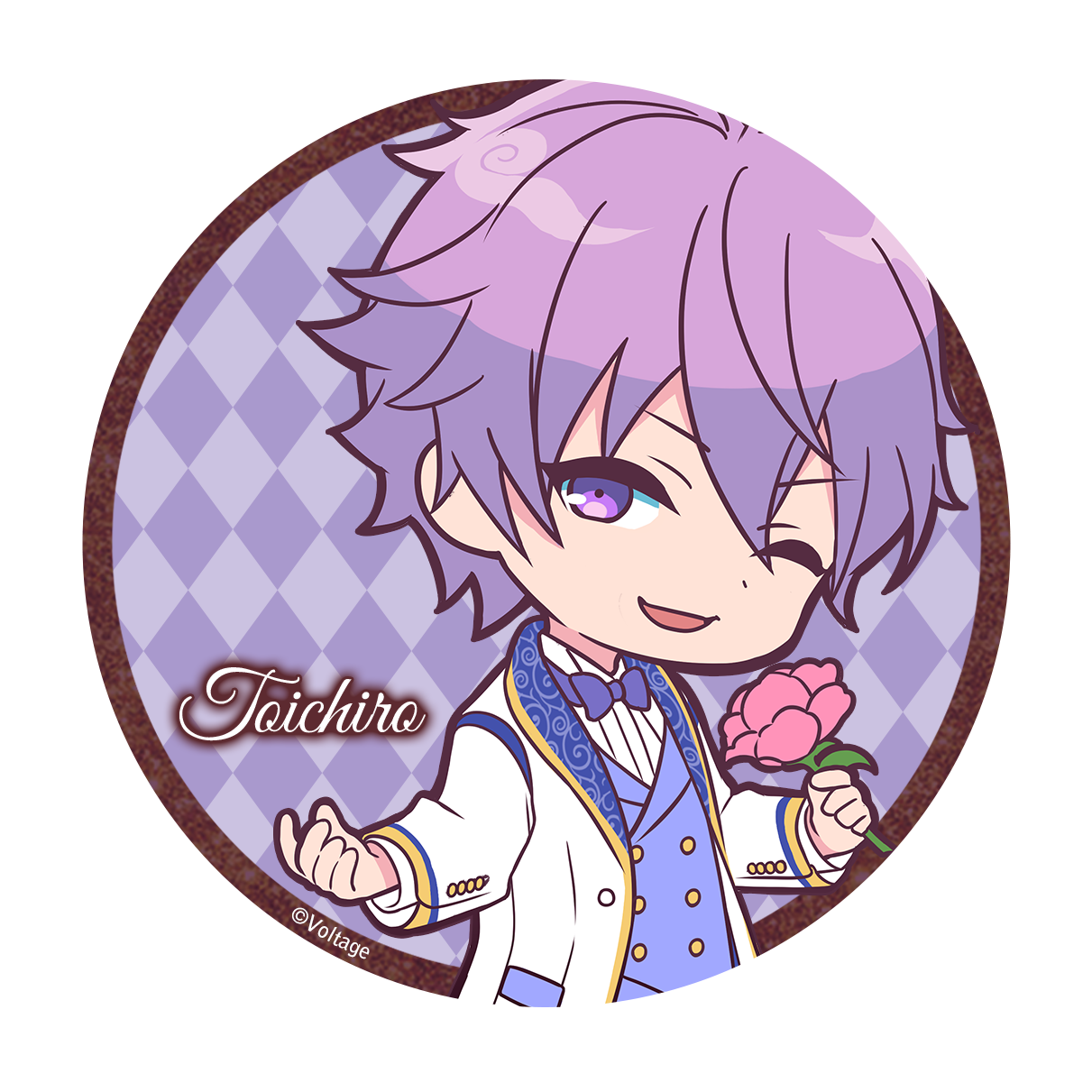 あやかし恋廻り【由利藤一郎】75mm缶バッジ(リアン1周年Ver.)