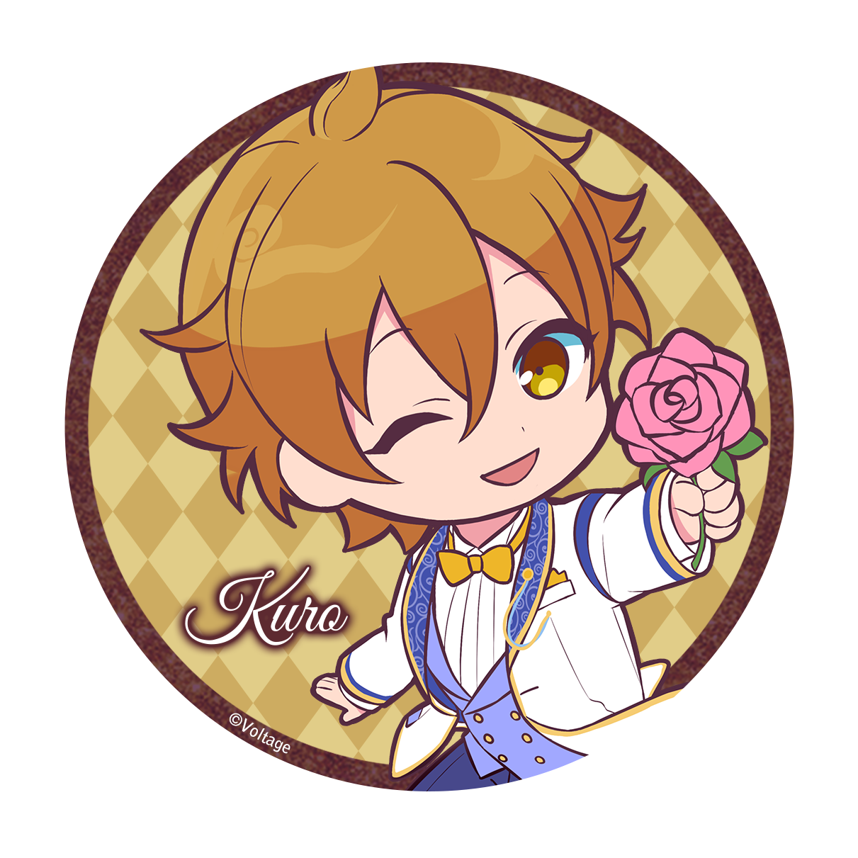 あやかし恋廻り【紅狼】75mm缶バッジ(リアン1周年Ver.)