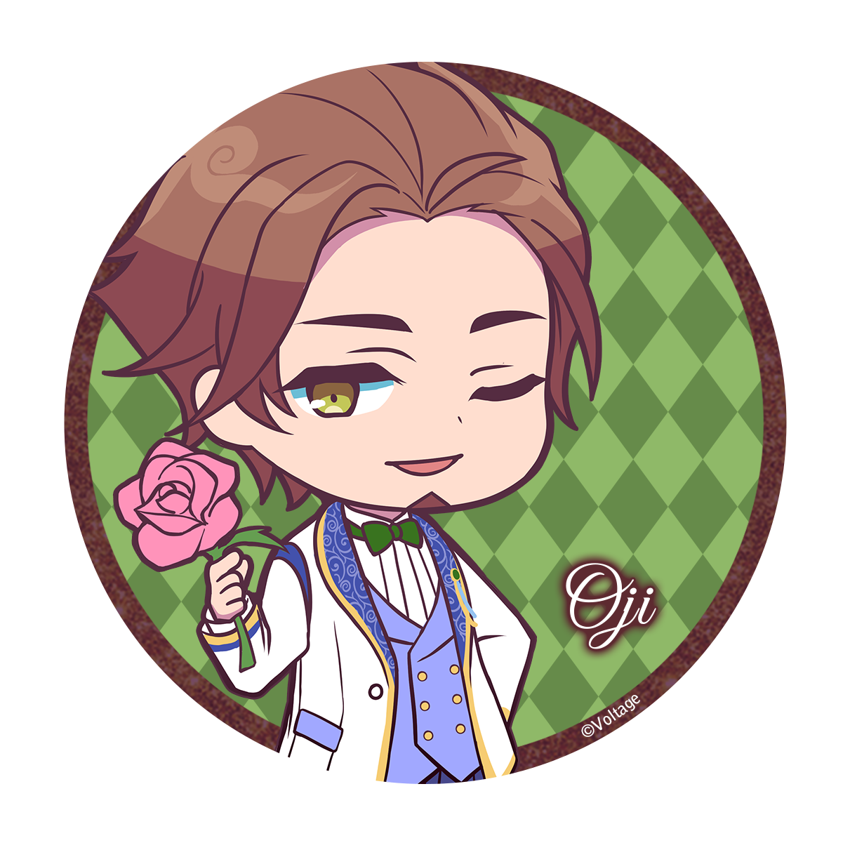 あやかし恋廻り【桜時】75mm缶バッジ(リアン1周年Ver.)