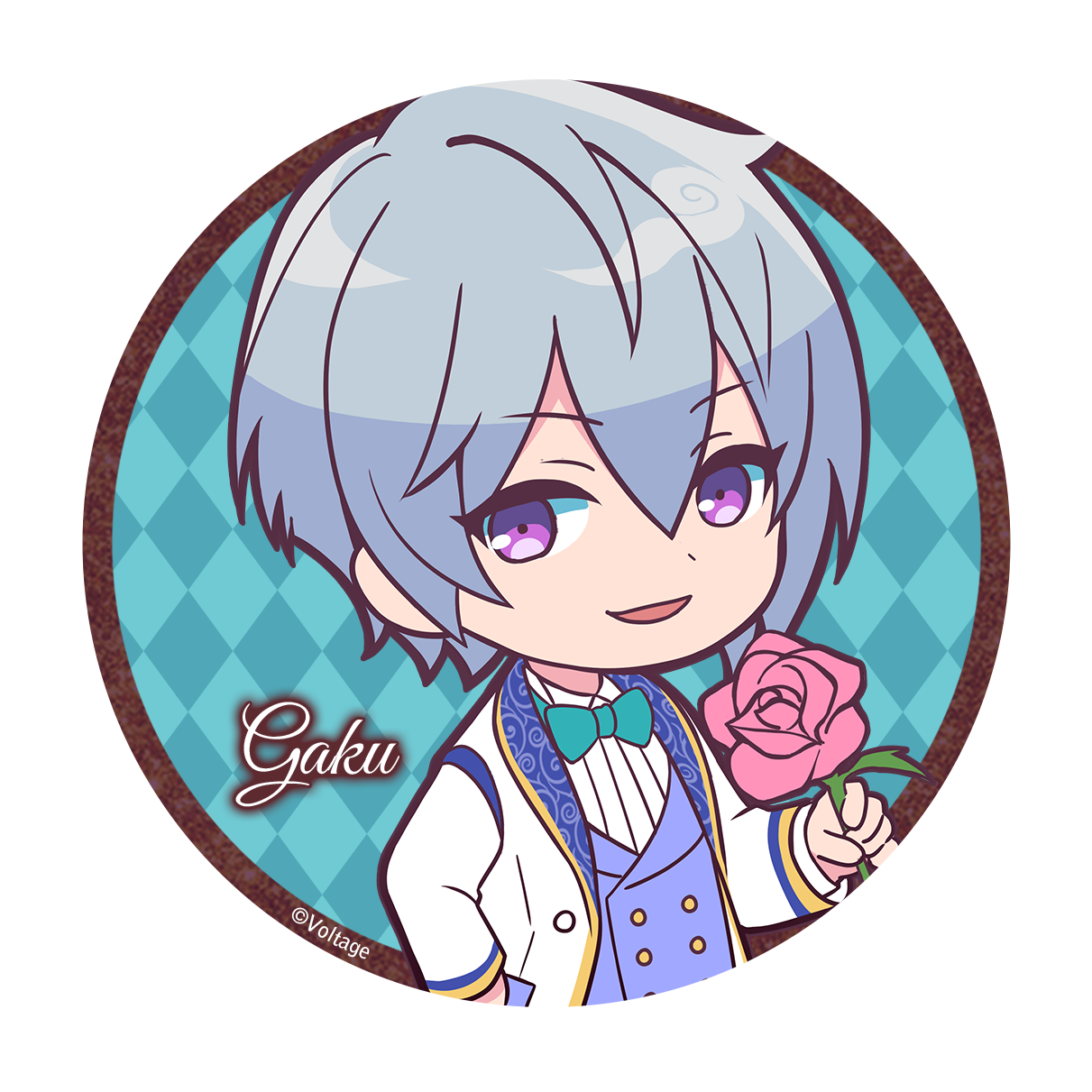 あやかし恋廻り【楽久】75mm缶バッジ(リアン1周年Ver.)