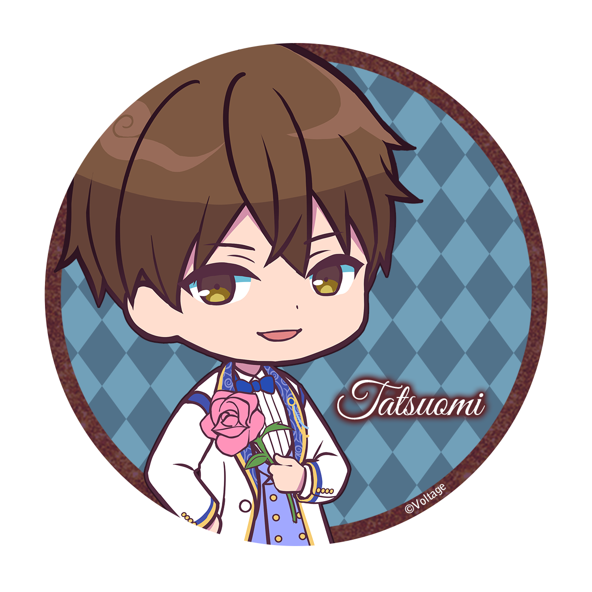 あやかし恋廻り【大山龍臣】75mm缶バッジ(リアン1周年Ver.)