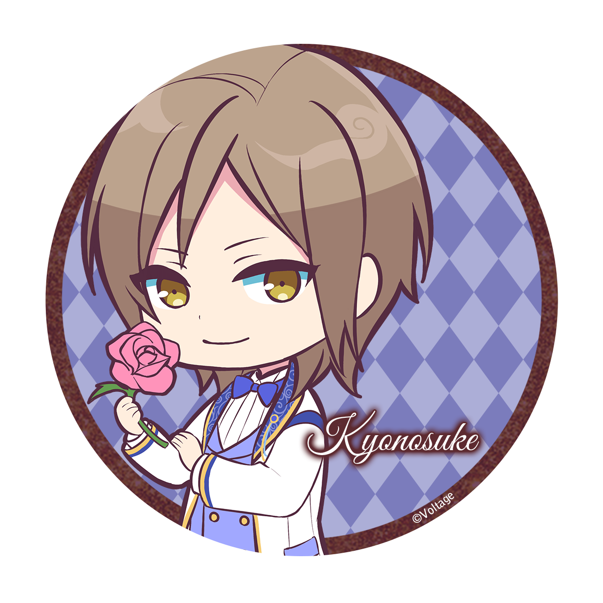 あやかし恋廻り【愛染鏡之助】75mm缶バッジ(リアン1周年Ver.)